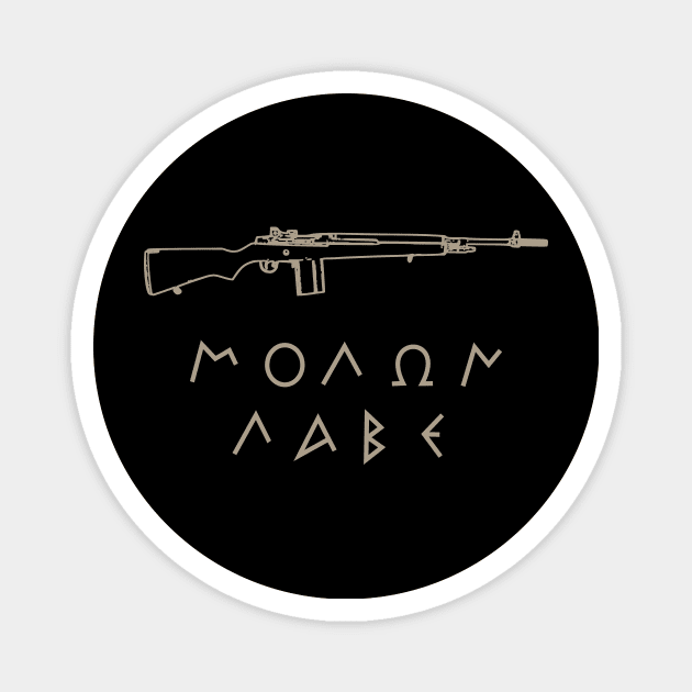 M14 Molon Labe Magnet by bumblethebee